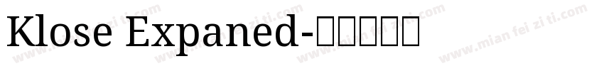 Klose Expaned字体转换